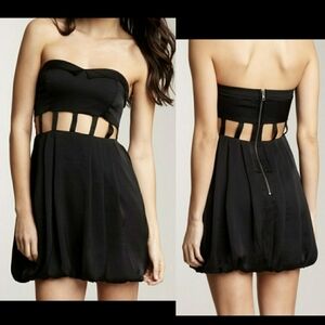 Keepsake Here and Now Bubble Dress cutout black